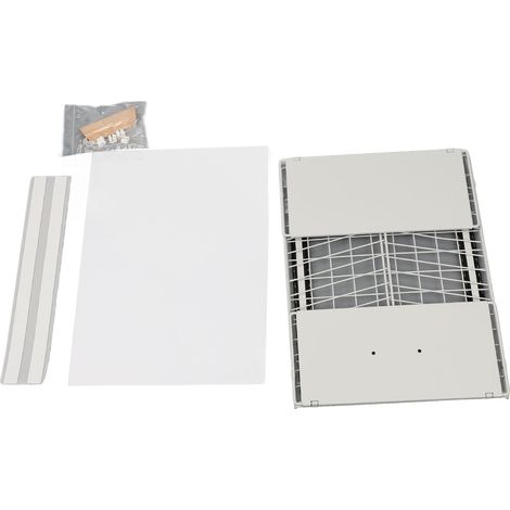 Tiroir coulissant pliable panier rangement 30cm largeur – Cuisine salle bain salon armoire comptoir blanc (1/2)