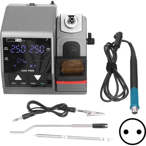 Station de soudage numérique à température réglable, fer à souder avec écran digital, kit de soudure professionnel pour bricolage, prise UE 220V AC (1/5)
