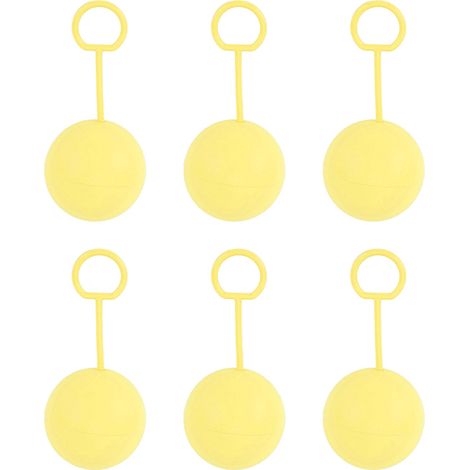 Lot de 6 ballons d'eau réutilisables en silicone avec anneau de transport, remplissage rapide et auto-obturant, jouets d'éclaboussures pour piscine, plage et jeux d'eau extérieurs - Jaune (1/5)