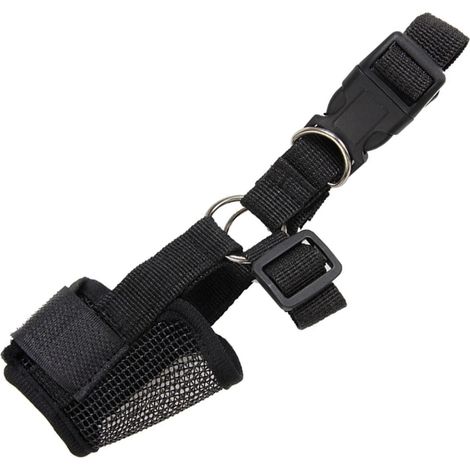 1 bozal para perros, nailon transpirable, correas ajustables, malla suave, antimordeduras, para entrenamiento y viajes. (1/5)