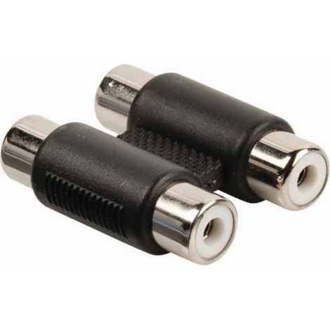 Adaptateur Audio Stéréo - ALPEXE - 157 - 2x RCA Femelles - Noir - Coupleur audio