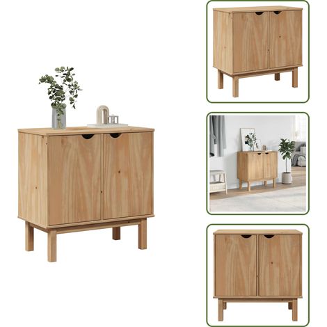 Scaffale in pino - vidaXL Mobile da Corridoio OTTA 45x39x57 cm in Legno Massello di Pino -