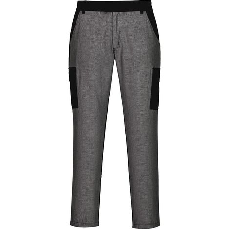 Kampfhose mit vorderem Schnittschutz, Farbe: Schwarz, Größe XXL - Portwest