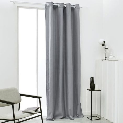 TODAY Rideau Isolant Thermique Essential Uni - 140 x 240 cm - Acier (1/2)
