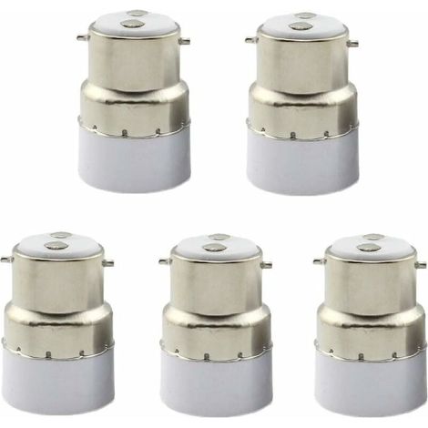 Paquet de 5 convertisseurs de douille d'ampoule B22 à E14 Douille de douille B22 Passer au support de lampe adaptateur standard E14-LIAIKI (1/4)