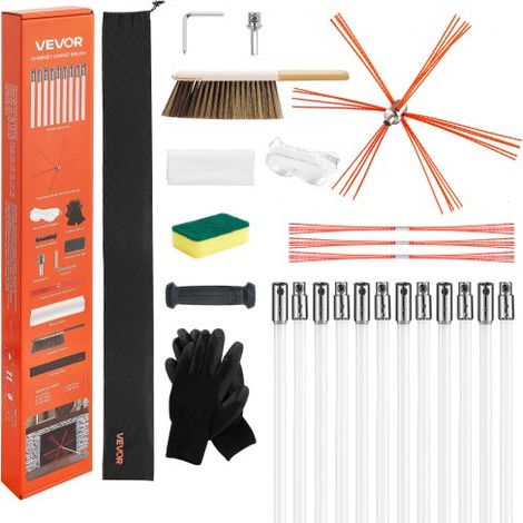 Kit de Ramonage 12 m Brosse Ramonage Cheminée Extensible Outil (1/5)