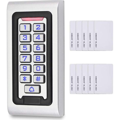 Boîtier Métal Étanche Autonome Clavier Contrôle d'Accès Extérieur Carte RFID 125khz (1/5)