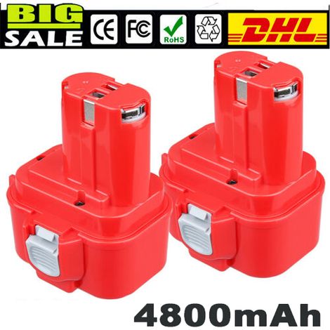 2PCS für Makita 9.6Volt 4800mAh Ni-MH Batterie 9120 9122 9133 9134 9135 6222D NEU (1/5)