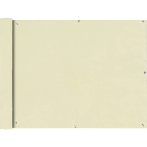 vidaXL Paravento da Balcone in Tessuto Oxford 90x400 cm Crema