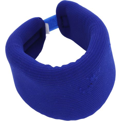 Orthèse cervicale en mousse, ceinture de soutien cervicale ajustable pour soulager les douleurs et les tensions au niveau du cou, orthèse cervicale souple pour une utilisation à domicile, bleu foncé S (1/5)