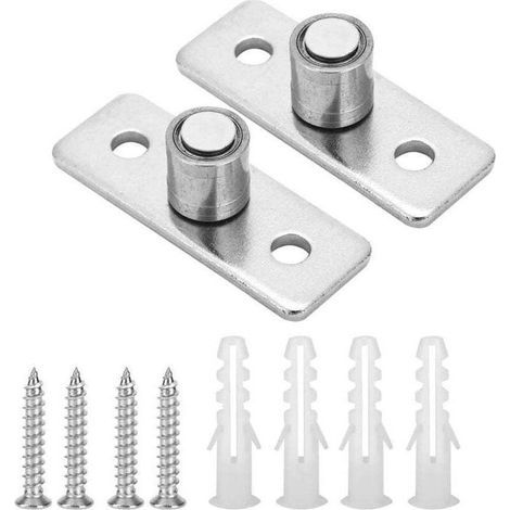 Guide de Plancher de Porte de Grange en Acier Inoxydable Rouleau Guide de Sol Porte Coulissante Quincaillerie Accessoires Insérer des Roulements A (1/4)