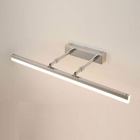 Lumière de miroir de miroir télescopique, lumière avant de miroir de salle de bain en acrylique, 420 mm-8 W, adaptée à la salle de bain, salle d'eau (1/5)