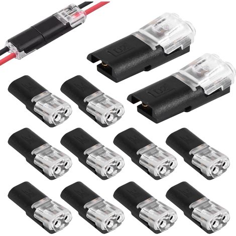 Conectores de cables, enchufe de 2 pines, diseño impermeable, 100 unidades, 2P, conector de panel (1/5)