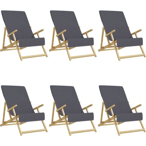 Serviettes de plage 6 pcs anthracite 60x135 cm tissu 400 GSM (1/5)