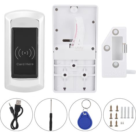 Serrure électronique intelligente à induction numérique pour armoires, casiers, sauna, spa, salle de sport (Argent) (1/5)