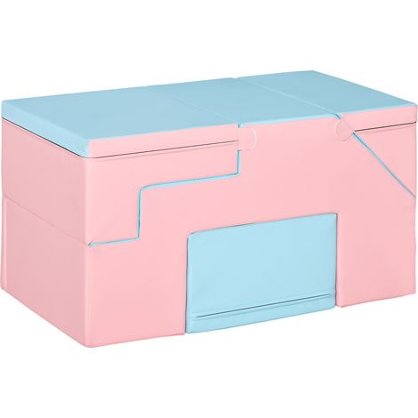 2-piece Soft Play Set, Baby Foam Climber Block  Toddler 1-3 Years, Pink Blue (1/5)