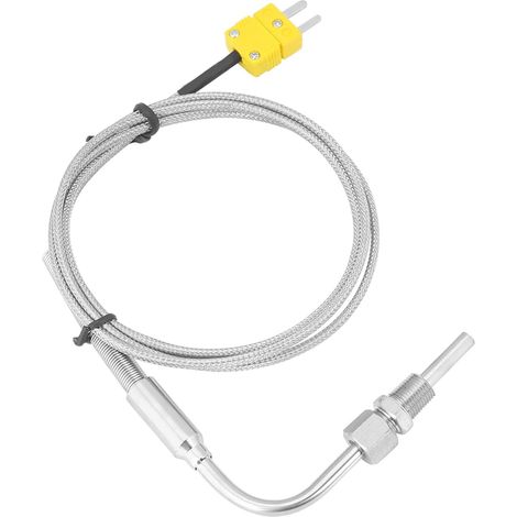 Thermocouple EG type K Capteurs de température de gaz d'échappement 1/8"NPT avec pointe et connecteur exposés, acier inoxydable (1/5)