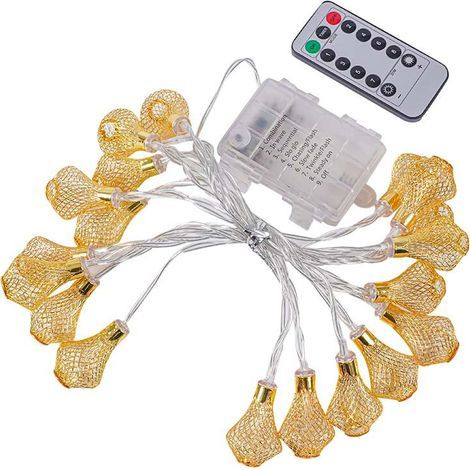20LED en fer forgé gouttelettes d'eau chaîne de lumière solaire en plein air vacances jardin pelouse mariage Western jardin lumières décoratives (1/5)