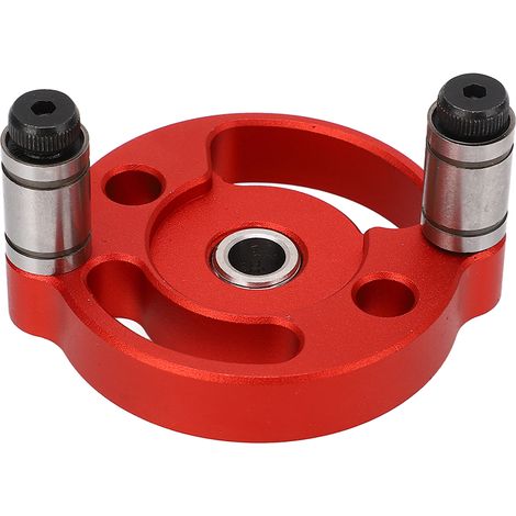 Gabarit de perçage autocentrant pour tourillons à un seul trou, gabarit de perçage pour le travail du bois, poinçon et localisateur de trous, rouge (1/5)