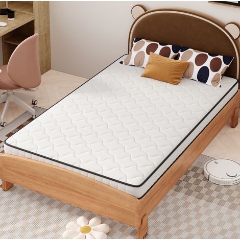 Materasso a molle 90 x 200 cm, spessore 10 cm, rigidità H3, ergonomico, bianco HAVRYA (1/5)