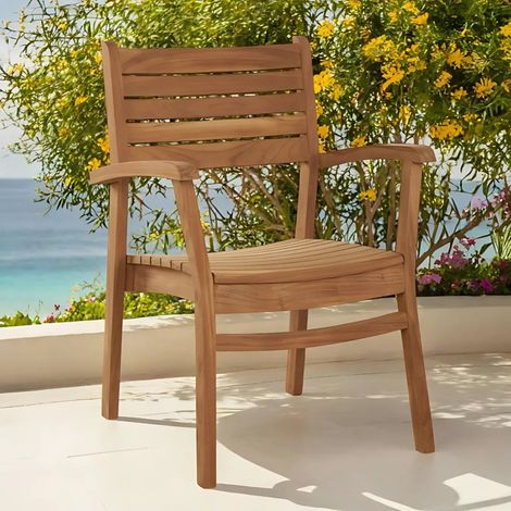 Fauteuil de jardin en teck massif Horismo (1/5)