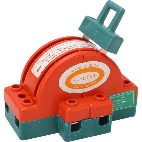 Interrupteur à couteau DPDT (à double direction) à inversion de polarité, 2 pôles, 220 V CA, 32 A (1/5)