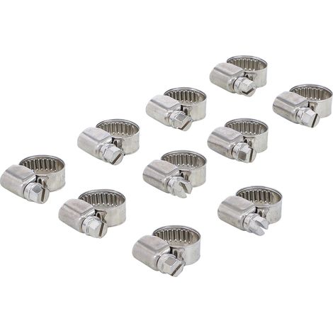 BGS Abrazaderas de manguera inoxidables 10 x 16 mm 10 piezas - 8095-10x16