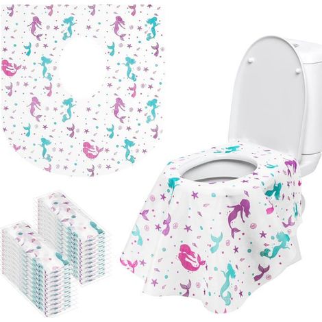 Lot de 20 housses de siège de toilette jetables pour enfants, taille XL, pour siège de toilette surdimensionné (1/5)