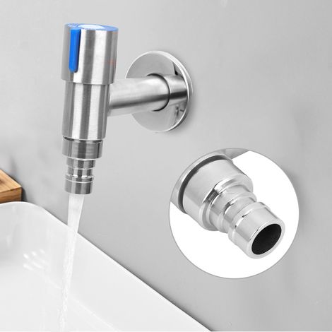 Robinet mural G1/2" en acier inoxydable pour machine à laver/salon/buanderie. (1/5)