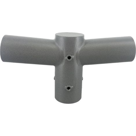 Support Gris 2 Luminaires pour Mât d'Éclairage - SILAMP (1/2)