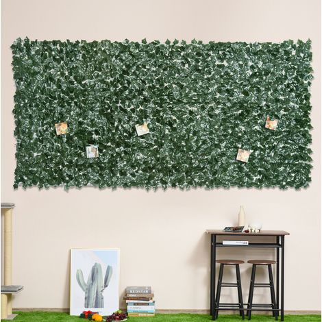 Haie artificielle occultante 300 x 150 cm vert foncé pour jardin et balcon HAVRYA (1/4)