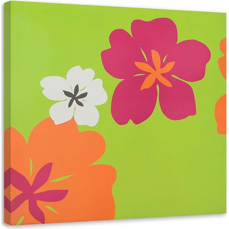 Tableau sur toile Fleurs colorées 30x30 (1/5)