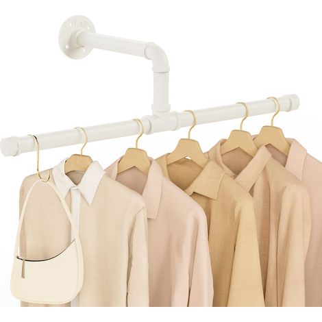 Wandgarderobe, 1 Stück, 51 cm, abnehmbar, für Wohn- oder Schlafzimmer, weiß