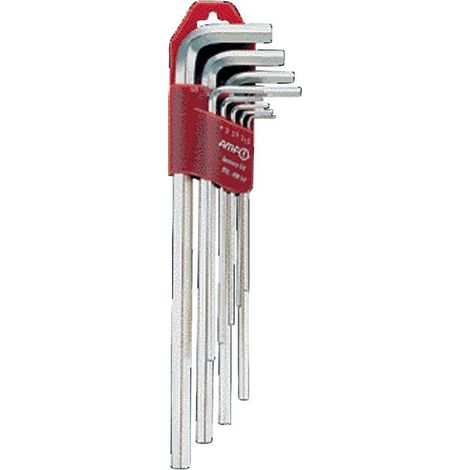 AMF Jeu de tournevis d'angle 911L-HM9D 9 pièces dans un support en plastique - 46797 (1/3)