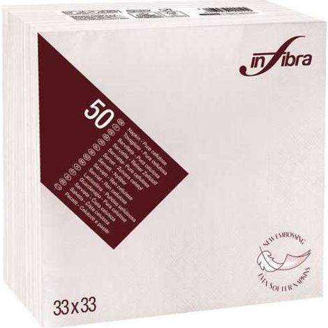 Tovagliolo 2V Bianco Pz 50 33X33 Infibra