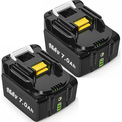 2Stück 14.4V 7.0Ah Ersatz Akku für Makita 14.4V BL1430 BL1415 BL1440 BL1415N BL1430B BL1460 BL1460B mit LED Indikator