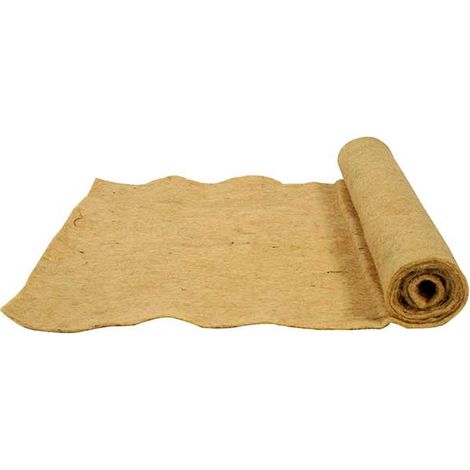 Feutre de paillage en jute tissé 300 gr/m² – Dimensions 50 x 150 cm – Biodégradable pour maintien de l'humidité du sol – Nature