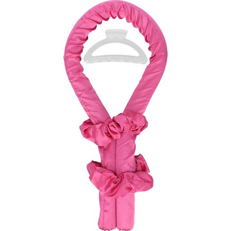 Bigoudis Foam Auto-Enrouleurs Heatless pour Cheveux, Bandeau DIY Coiffure Nuit, Outil de Bouclage Sans Chaleur, Rouge Rosé (1/5)