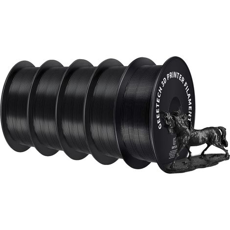 Filamento per stampante 3D, materiale PLA, diametro 1,75 mm, nero (1/2)