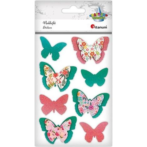 Adesivi 3D a forma di farfalla, 8 pezzi