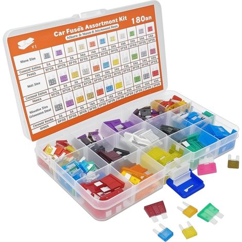 180 pièces Fusible Voiture Set, Mini Fusible Auto, Extracteur (1/5)