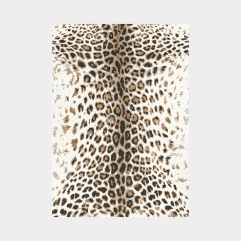 Tapis de salon Léopard sauvage - Crème, marron & noir - 160 x 230 cm