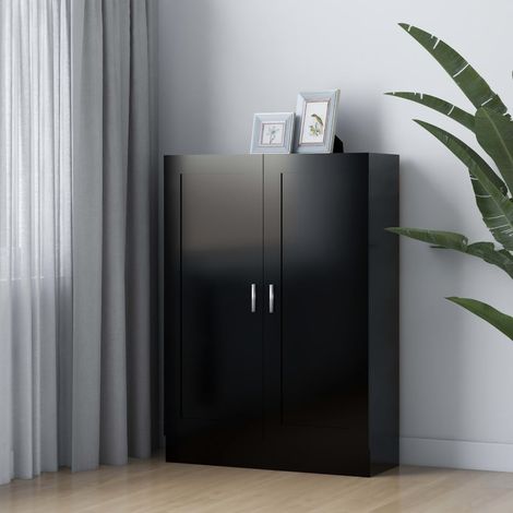 Armario de libros madera contrachapada negro 82,5x30,5x115 cm vidaXL