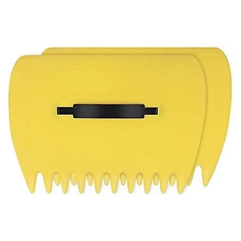 Ramasse-feuilles jaune pour jardin, pince à feuilles, râteau à main pour ramasser les feuilles mortes et les déchets de jardin, ramassage des tontes de gazon (1 paire) (1/3)