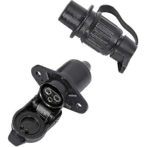 Prise et fiche 3 broches pour tracteur 12 V, DIN 9680, étanche, cadeau (1/3)
