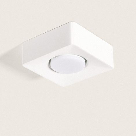 Plafonnier Plâtre 1 Spot Quman Blanc (1/3)