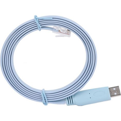 Câble de console USB vers RJ45, 5,9 pieds, haute vitesse, en cuivre Durable, série Plug and Play pour routeur d'ordinateur - (1/4)