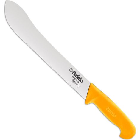 Coltello Scimitarra Lama 30 cm Bufalo Macello S116/30 Manico Giallo (1/2)