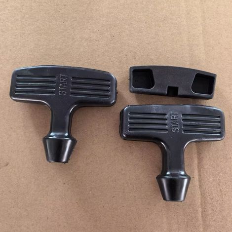 Die Startergriffbaugruppe ist kompatibel mit den ergonomischen und rutschfesten Griffen der Yanmar Dieselmotoren L40, L48, L60, L90, L100, 170F und 186F. (1/2)