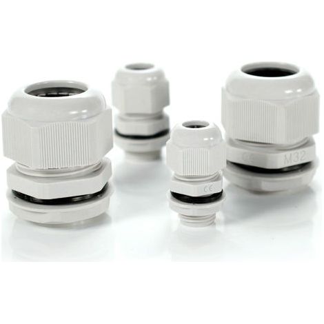 Prensaestopas métrico gris MG 50 mm IP68 tritio (1/2)